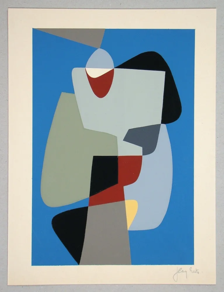 シルクスクリーン Rets - Composition pour Art Abstrait 