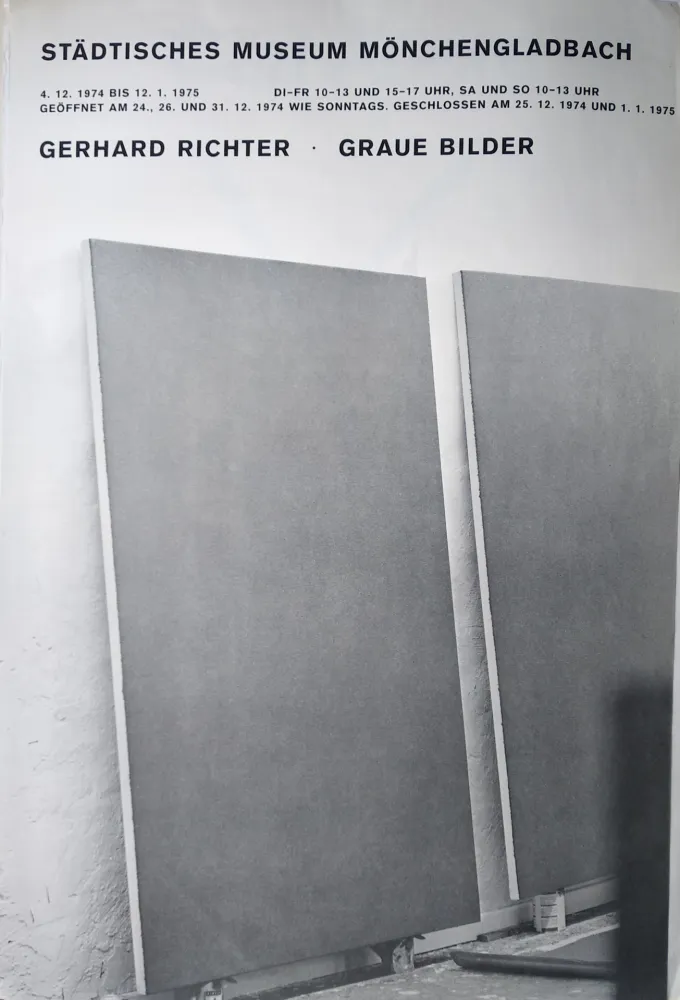 オフセット Richter - Graue Bilder. Ausstellungsplakat.