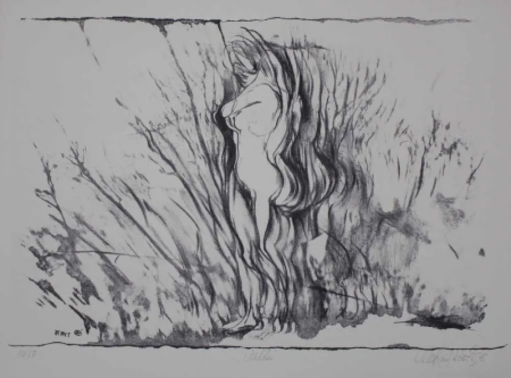 リトグラフ Rickert - Mädchen