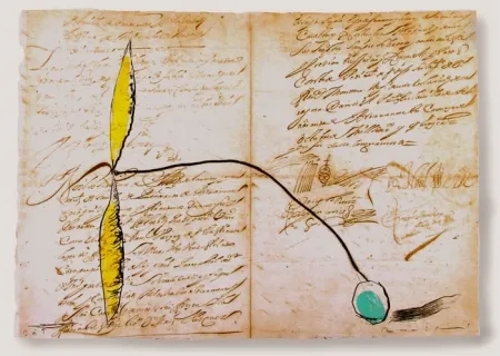 エッチングと　アクチアント Riera I Arago - Airplane with Yellow Propeller