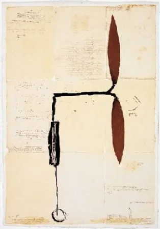 多数の Riera I Aragó - Avió hèlix vermella sobre manuscrits