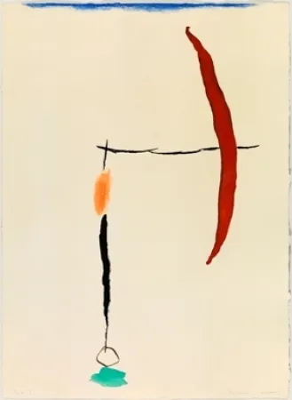 彫版 Riera I Aragó - Avión en ángulo con amarillo 