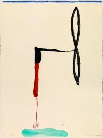 彫版 Riera I Aragó - Avión en ángulo sobre agua