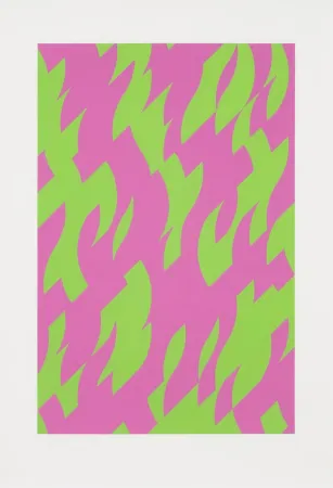 シルクスクリーン Riley - Magenta and Green