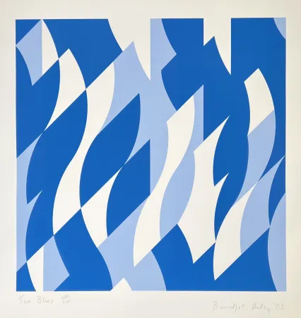 シルクスクリーン Riley - Two Blues