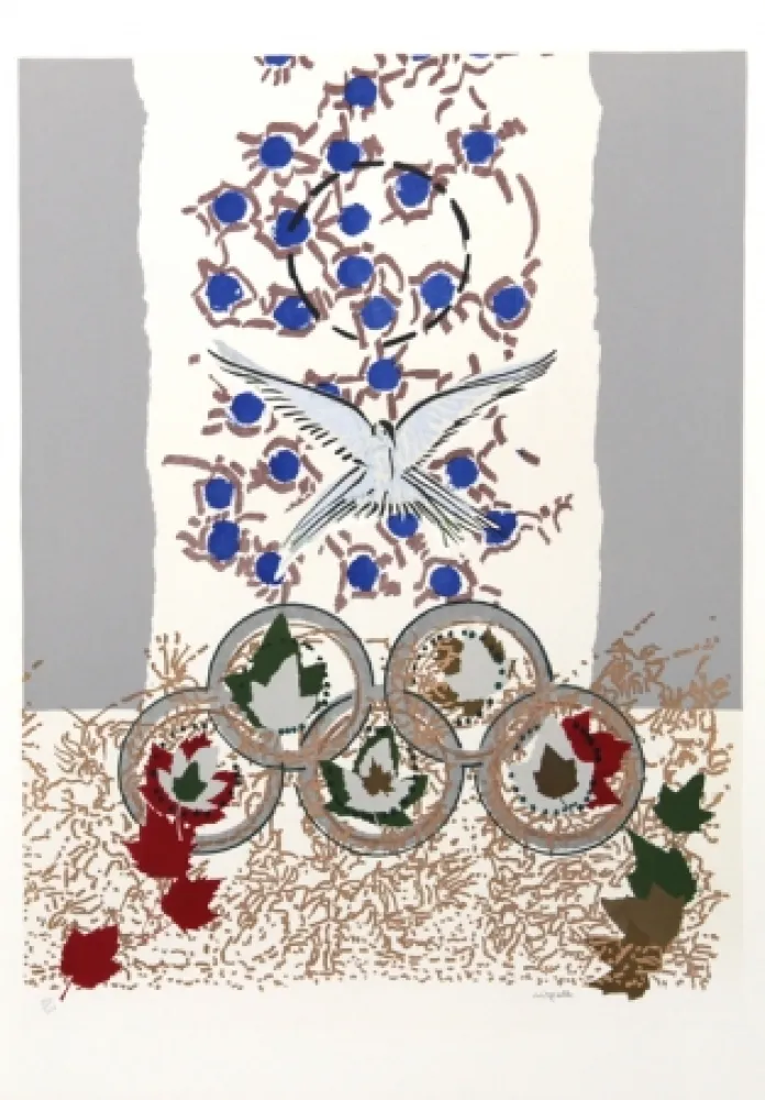 シルクスクリーン Riopelle - Dove of Peace