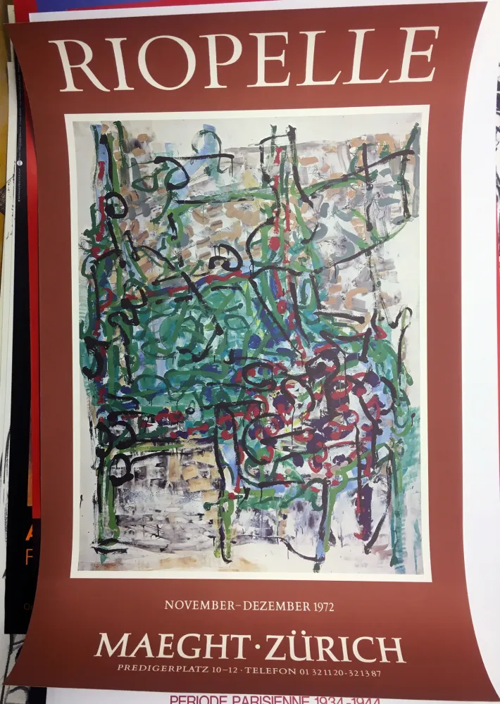 掲示 Riopelle - RIOPELLE 72 : Exposition à la Galerie Maeght à Zürich en 1972.