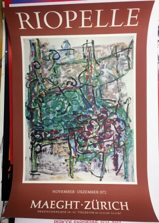 掲示 Riopelle - RIOPELLE 72 : Exposition à la Galerie Maeght à Zürich en 1972.