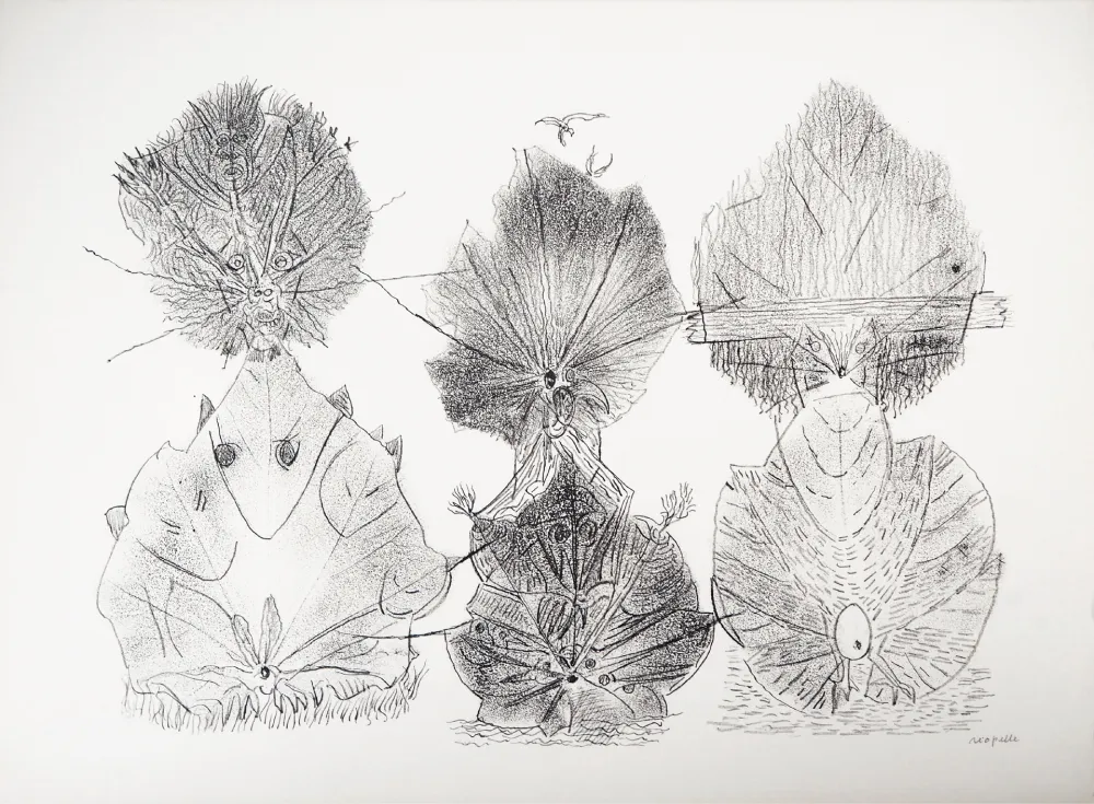 リトグラフ Riopelle - TOTEMS DE LA NATURE (de la suite 