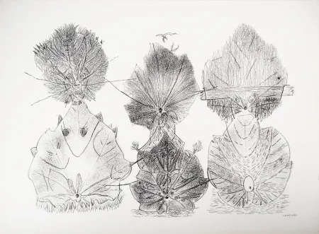 リトグラフ Riopelle - TOTEMS DE LA NATURE (de la suite 