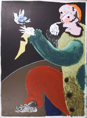 リトグラフ Ripolles - Arlequin