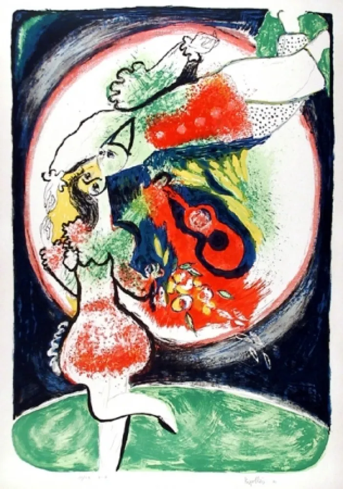 リトグラフ Ripolles - Couple