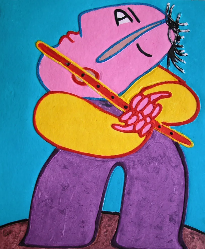 彫版 Ripolles - Le flutiste