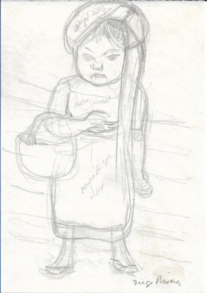 技術的なありません Rivera - Niña con cesta / Girl with Basket