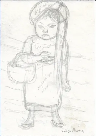 技術的なありません Rivera - Niña con cesta / Girl with Basket