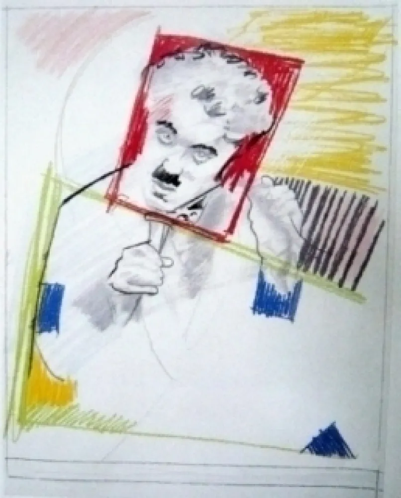 シルクスクリーン Rivers - Early Chaplin