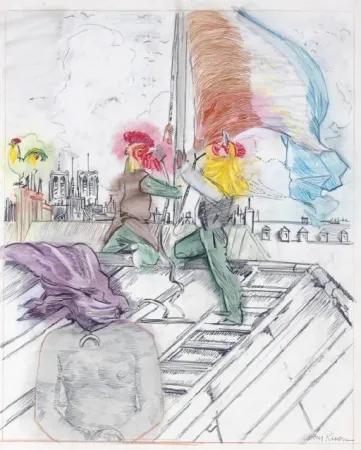 リトグラフ Rivers - Raising the Flag