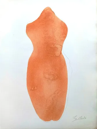 リトグラフ Rodin - Auguste RODIN (1840-1917) - Nude, 1902 - Jardin des Supplices, Lithograph in colour, 1902, Ed. Ambroise Vollard 