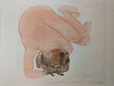 リトグラフ Rodin - Auguste RODIN - Nude, 1920 - Twelve Watercolours of Auguste Rodin, 1920