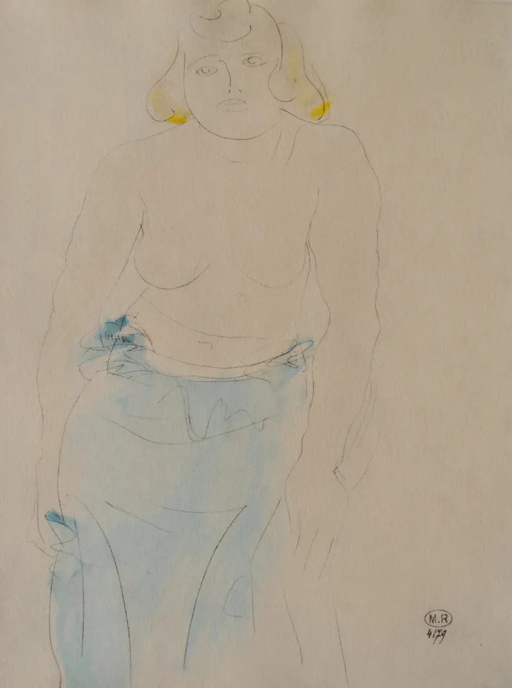 彫版 Rodin - Belle femme aux seins nus