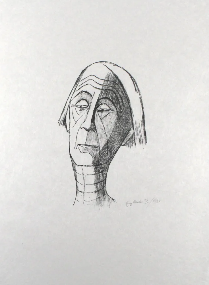 リトグラフ Roeder - Selbstbildnis