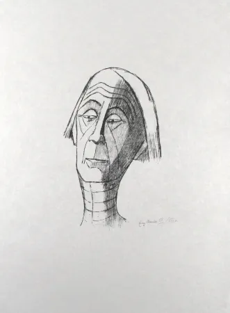 リトグラフ Roeder - Selbstbildnis