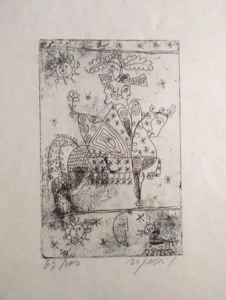 エッチングと　アクチアント Rognoni - Auguri di Natale 1960