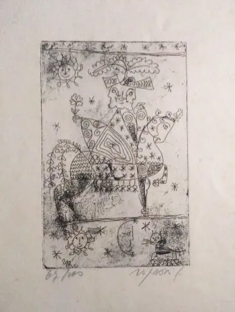 エッチングと　アクチアント Rognoni - Auguri di Natale 1960