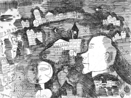 エッチング Rognoni - Città