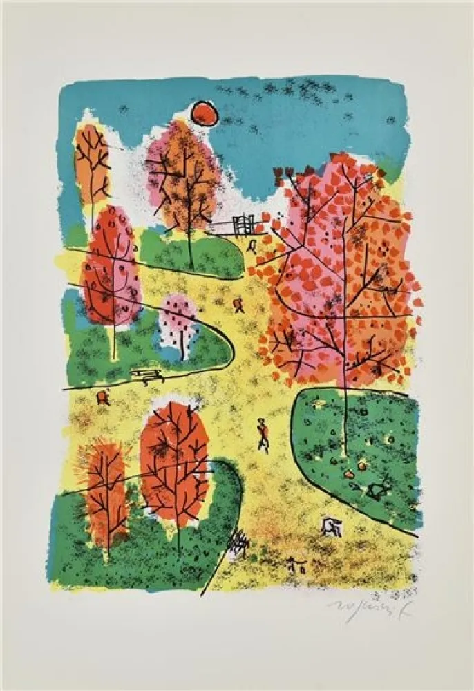 リトグラフ Rognoni - Paesaggio