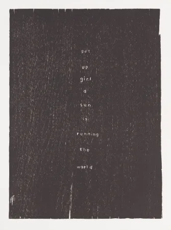 木版 Rondinone - Get up girl a sun is running the world