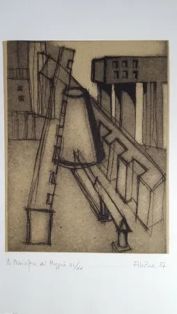 エッチングと　アクチアント Rossi - Il municipio di Muggiò