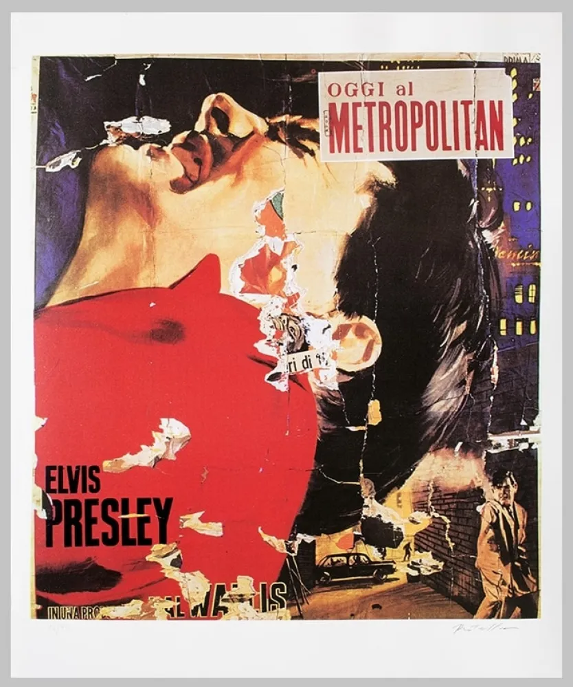 シルクスクリーン Rotella - Assalto nella notte