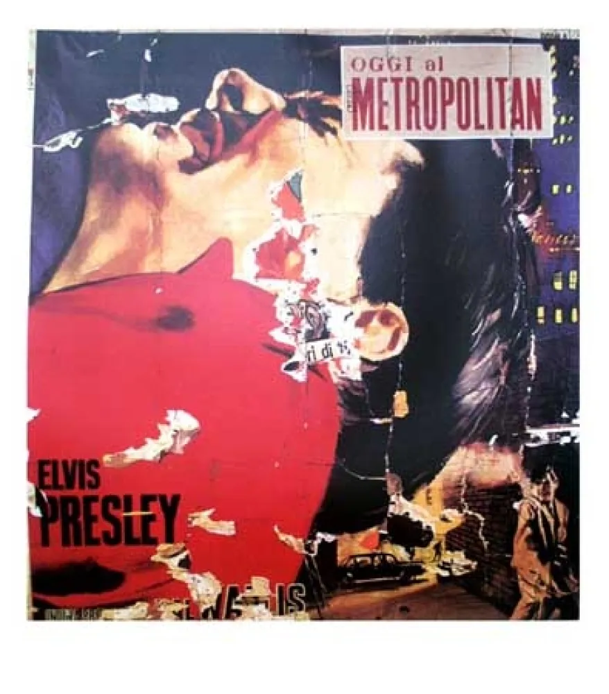 シルクスクリーン Rotella - Assalto nella notte