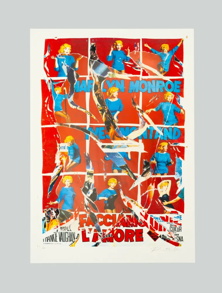 シルクスクリーン Rotella - Facciamo l'amore