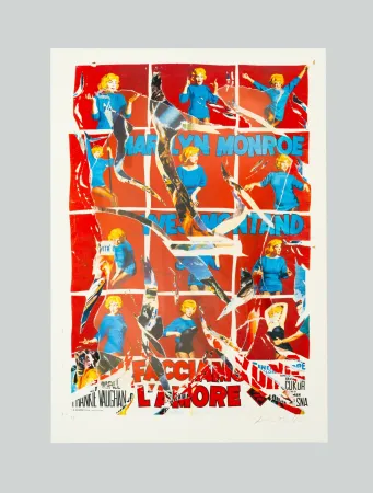 シルクスクリーン Rotella - Facciamo l'amore