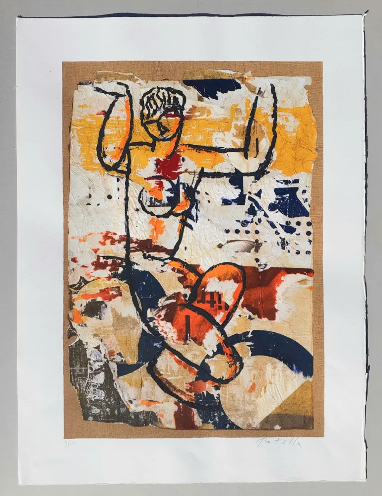 シルクスクリーン Rotella - Modigliani