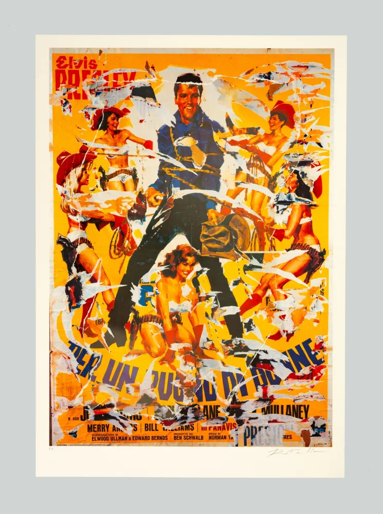 シルクスクリーン Rotella - Per un pugno di donne