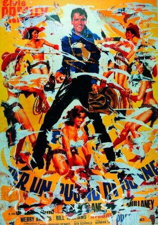 シルクスクリーン Rotella - Per un pugno di donne