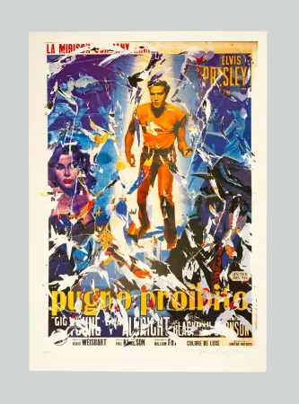 シルクスクリーン Rotella - Pugno proibito