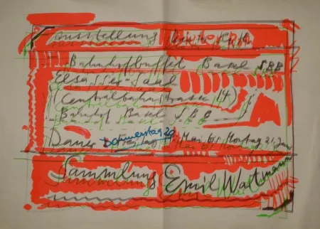 シルクスクリーン Roth - „Ausstellung Dieter Roth / Bahnhofbuffet Basel SBB...