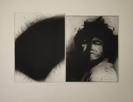 彫版 Roth - Doppelporträt oder Stirnspalt