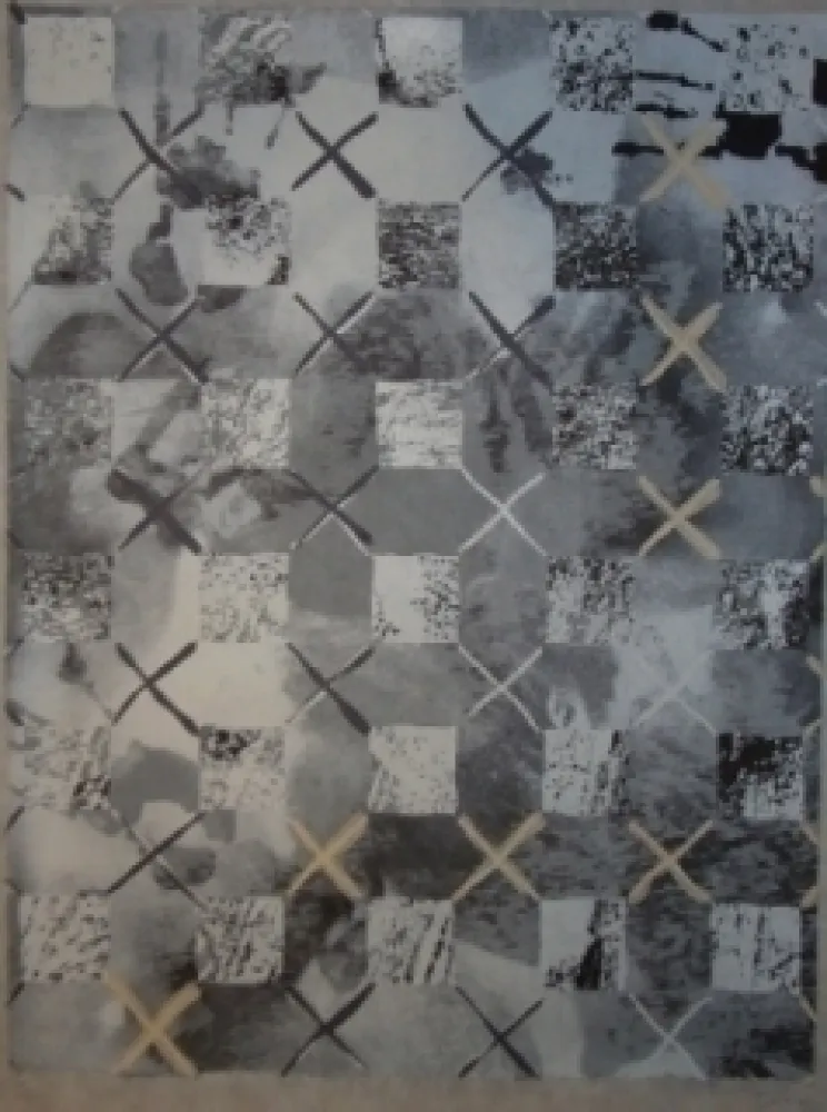 シルクスクリーン Rouan  - La peau du Ciel 2