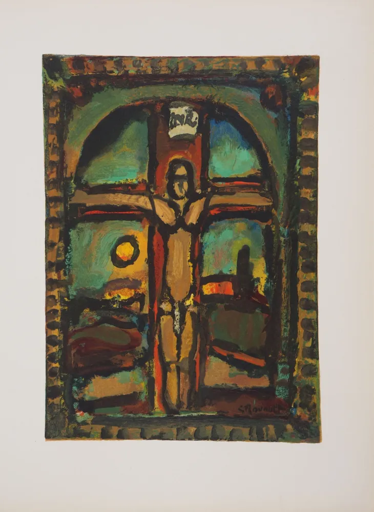 彫版 Rouault - Crucifixion