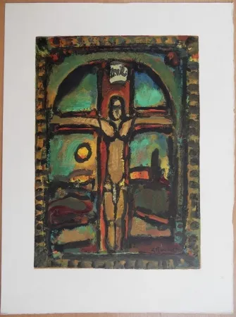 木版 Rouault - Crucifixion