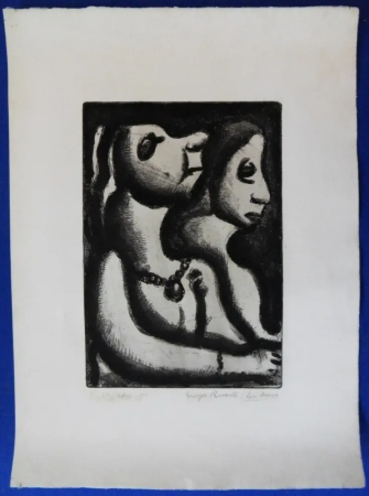 彫版 Rouault - Deux femmes