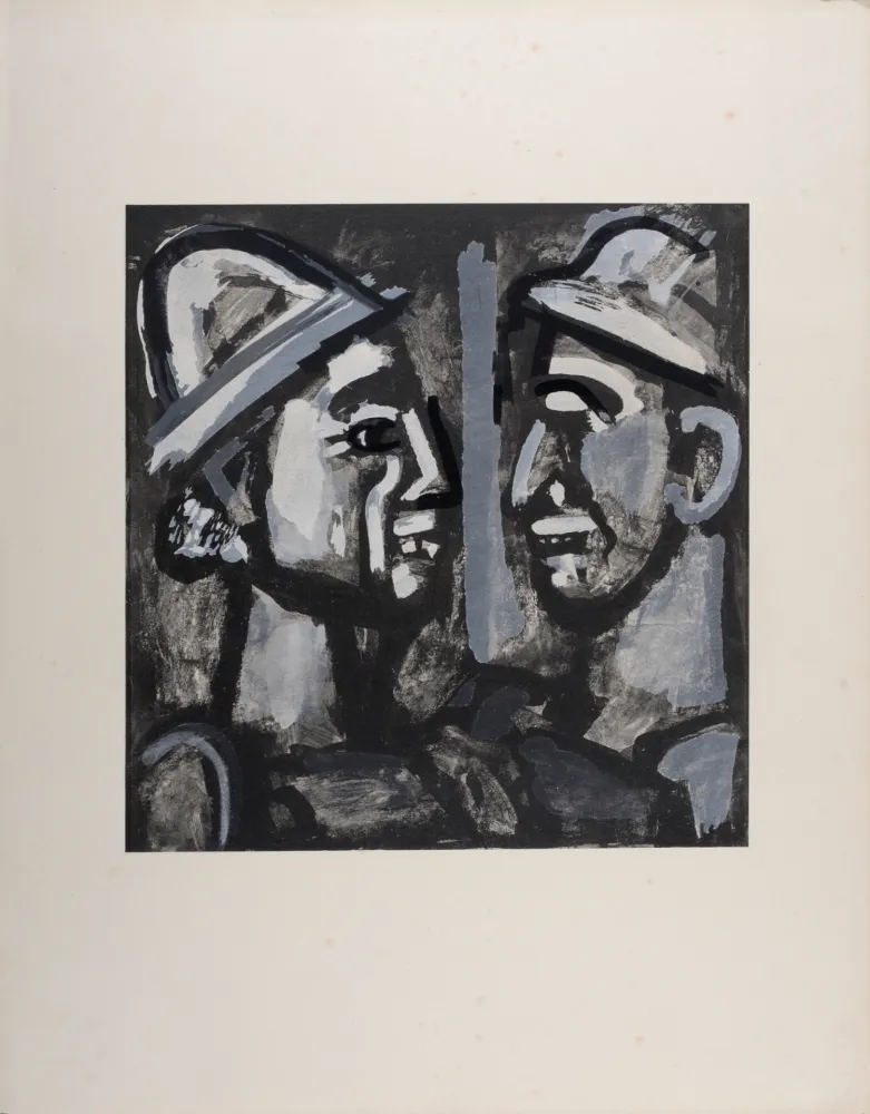 リトグラフ Rouault - Face à Face, 1933