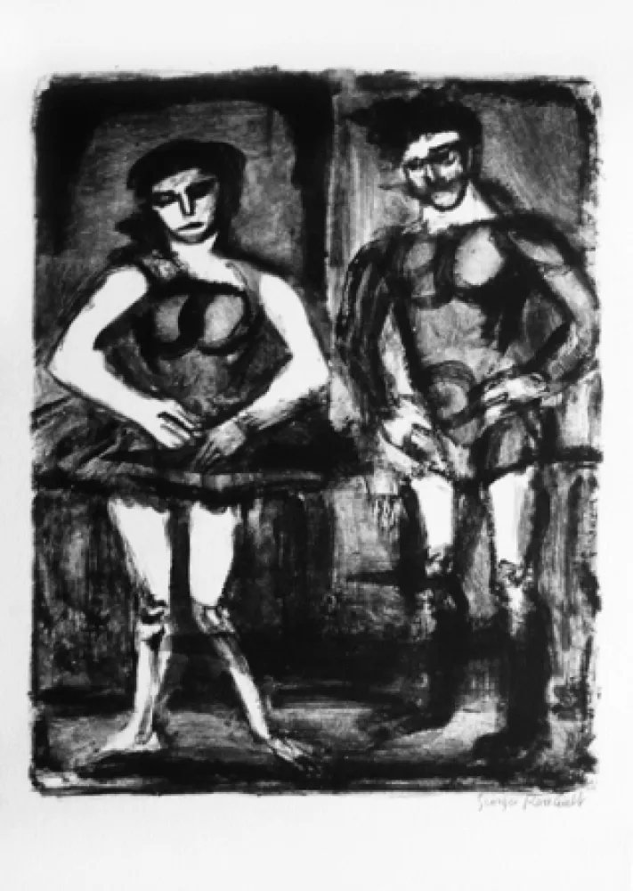 リトグラフ Rouault - Le dompteur