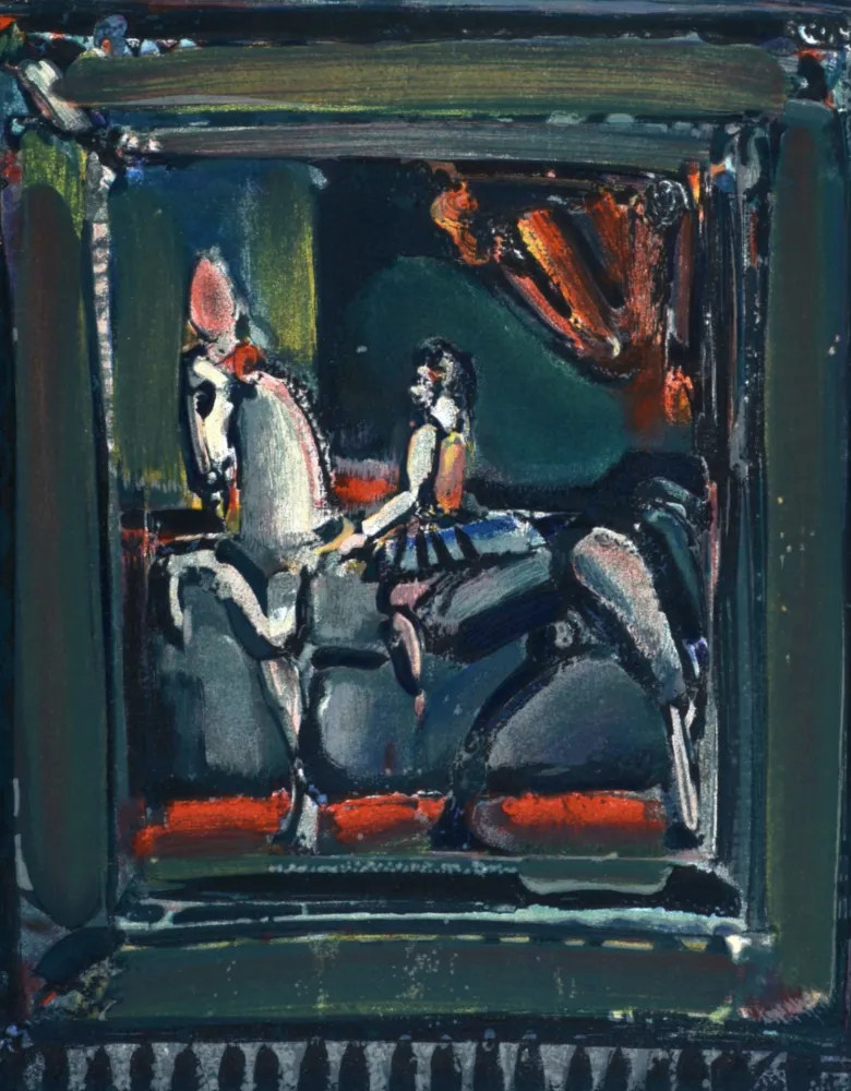 リトグラフ Rouault -  L'Écuyère (The Circus Rider), 1971