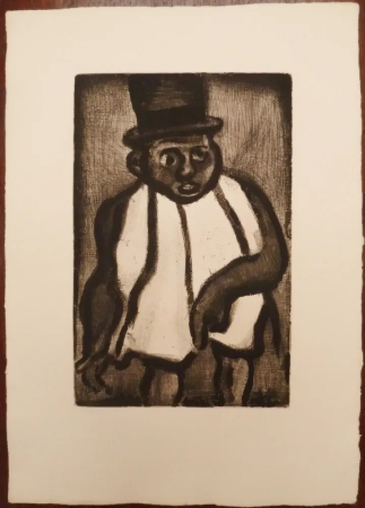 彫版 Rouault - L'homme à l'écharpe